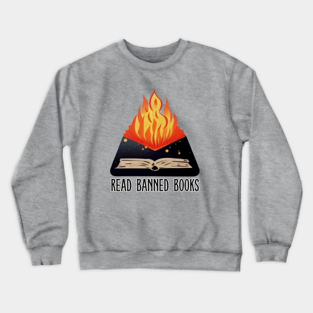 Read Banned Books Crewneck Sweatshirt by Aaron Ochs